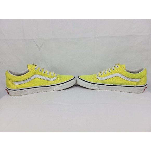 Vans Old Skool Shoes Sneakers Womens Size 6 Neon Highlighter Yellow White 508731 - Picture 8 of 12
